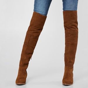 Steve Madden Lucca Tall Leather Boots in Cognac